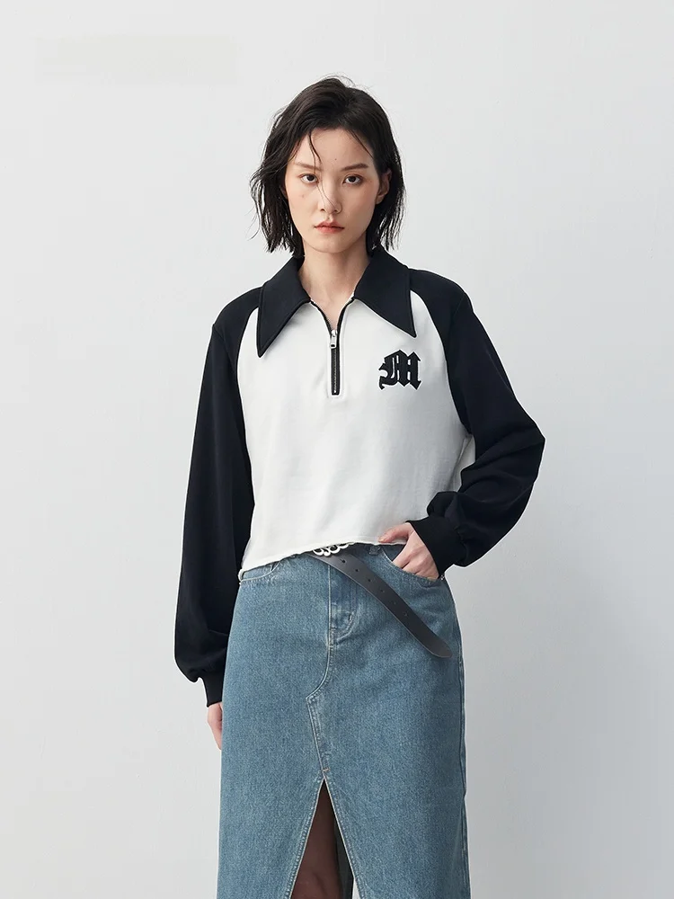 XMOOM Autumn New Loose Fit Long Sve Ne Sweatirt Embroidered Contrast Color irt Collar Women's Casual Faion
XMOOM Autumn New Loose Fit Long Sve Ne Sweatirt Embroidered Contrast Color irt Collar Women's Casual Faion