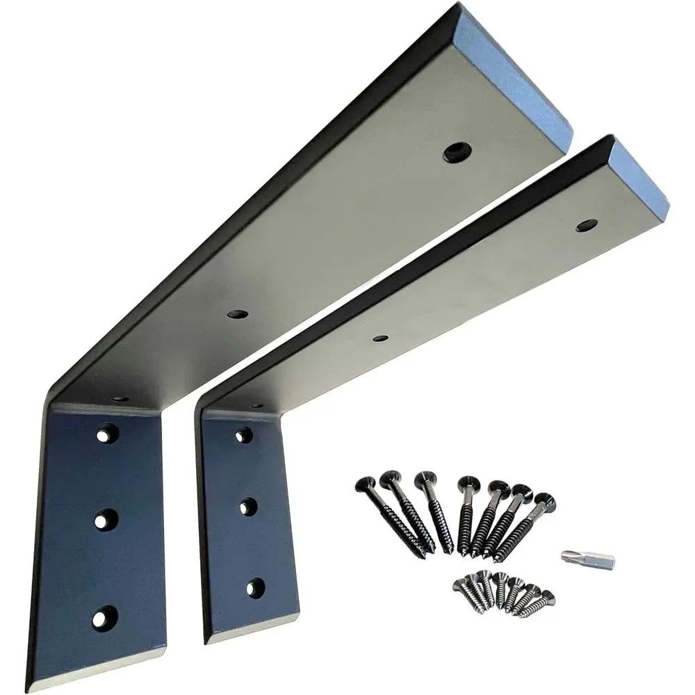 Heavy-Duty Metal L-Brackets, 12x6x2.5, 2-Pack, Supports 300 lbs, Wall Mount for Granite, Wood, Concrete
Heavy-Duty Metal L-Brackets, 12x6x2.5, 2-Pack, Supports 300 lbs, Wall Mount for Granite, Wood, Concrete