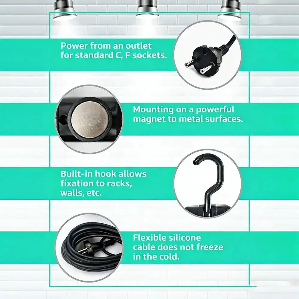 1Pcs 220V Magnetic Work Light 30 Leads 5M Pure Copper Wire Auto Repair Lamp High Brightness Plug-in Handheld Inspection Lamp
1Pcs 220V Magnetic Work Light 30 Leads 5M Pure Copper Wire Auto Repair Lamp High Brightness Plug-in Handheld Inspection Lamp