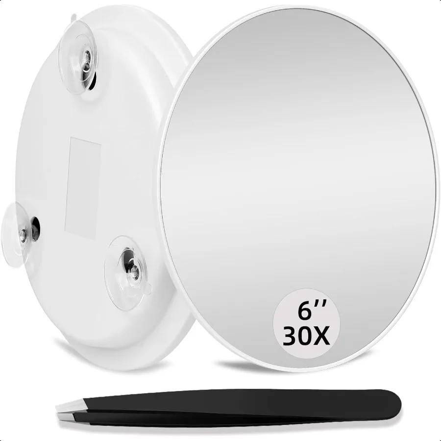 30X Makeup Magnifying Mirror Round 6inch Travel Magnified Mirror with 3 Suction Cups Mounting 30X Handheld Travel Magnification
30X Makeup Magnifying Mirror Round 6inch Travel Magnified Mirror with 3 Suction Cups Mounting 30X Handheld Travel Magnification