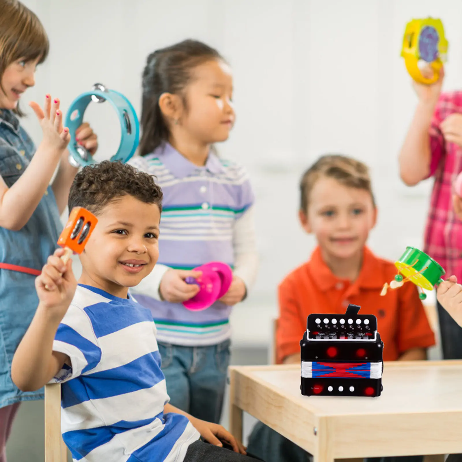 Mini Educational Accordion Musical Instrument for Children Beginner Student Practice Learning Cognitive Exercise Kids Fun
Mini Educational Accordion Musical Instrument for Children Beginner Student Practice Learning Cognitive Exercise Kids Fun