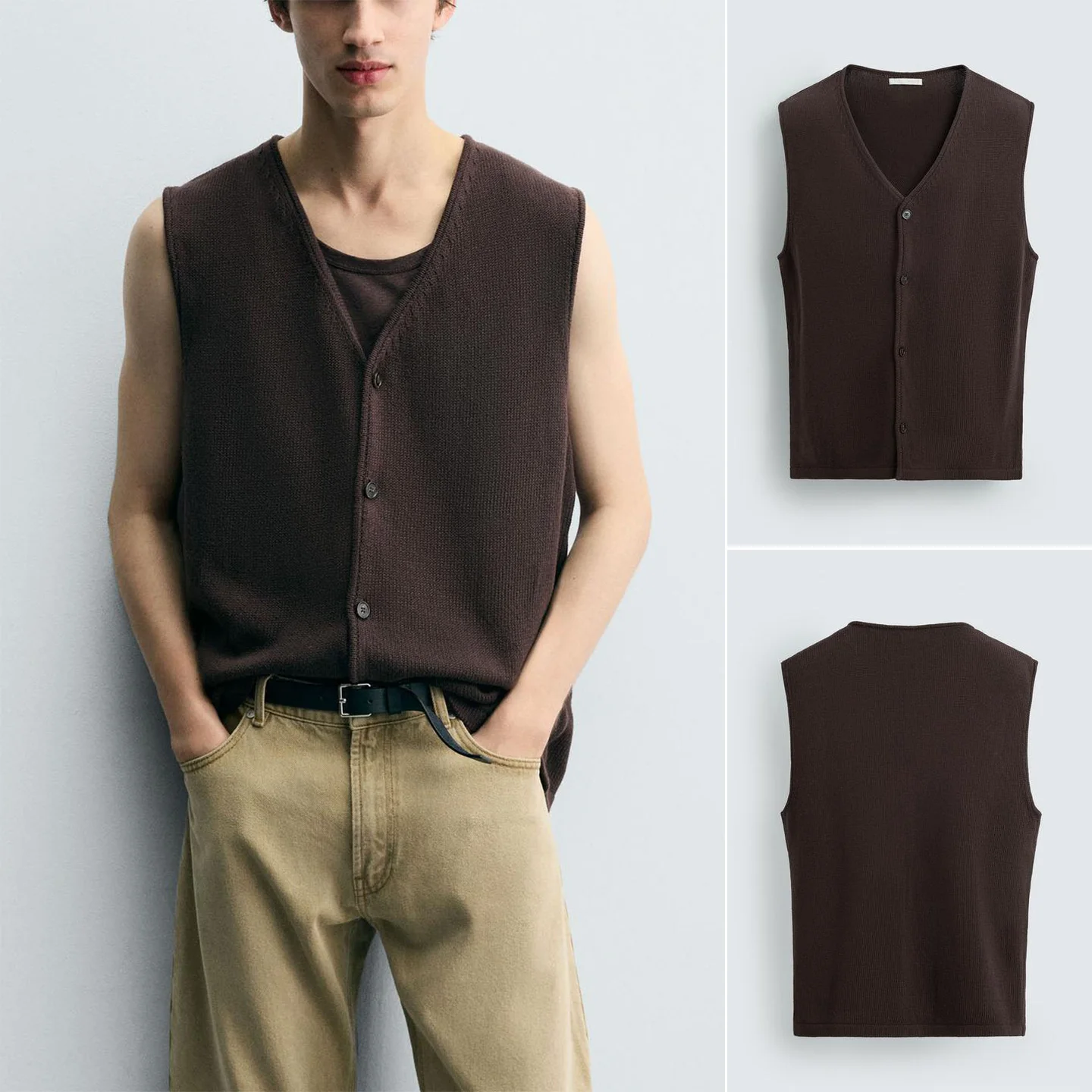 Новый осенний мужской повседневный свободный вязаный жилет No Sve V-Ne, молодежная модная летняя рабочая одежда с застежкой на одной пуговице
Новый осенний мужской повседневный свободный вязаный жилет No Sve V-Ne, молодежная модная летняя рабочая одежда с застежкой на одной пуговице