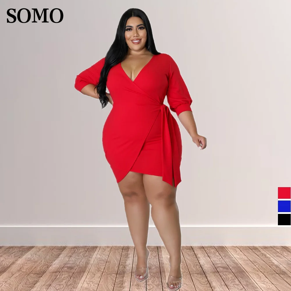 2022 Summer Fashion Plus Size Women Clothing Solid Half Sleeve V Neck Asymmetric Sexy Evening Dress Wholesale Dropshipping
2022 Summer Fashion Plus Size Women Clothing Solid Half Sleeve V Neck Asymmetric Sexy Evening Dress Wholesale Dropshipping