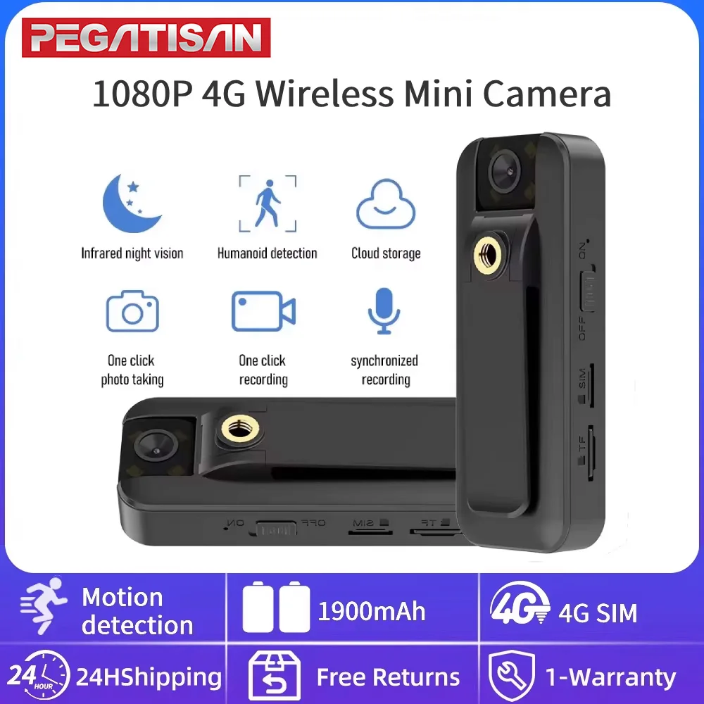 1080P 4G Mini Wireless Camera High Definition Phone Remote Video Recorder Worn Police Small Body Cam Night Vision DV Camcorder
1080P 4G Mini Wireless Camera High Definition Phone Remote Video Recorder Worn Police Small Body Cam Night Vision DV Camcorder