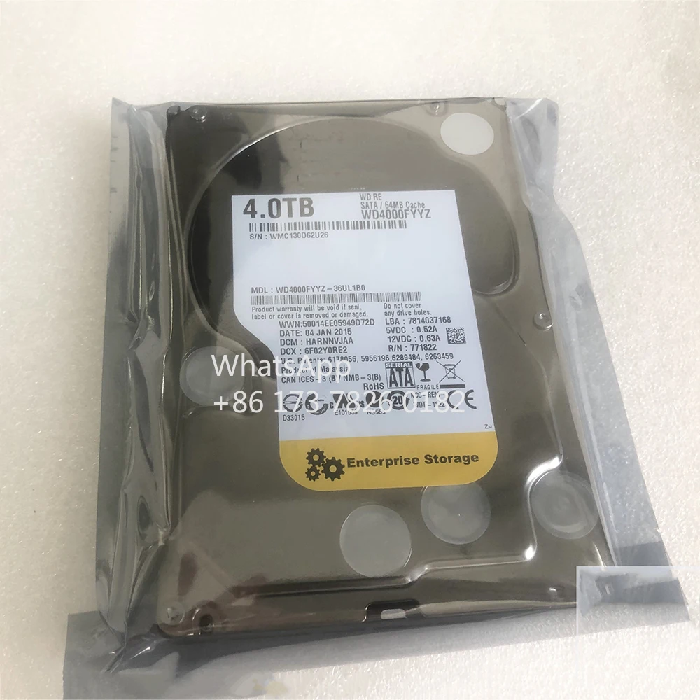WD4000FYYZ 4T 3,5-дюймовый настольный компьютер для мониторинга жесткого диска Enterprise Server 7200 об/мин
WD4000FYYZ 4T 3,5-дюймовый настольный компьютер для мониторинга жесткого диска Enterprise Server 7200 об/мин