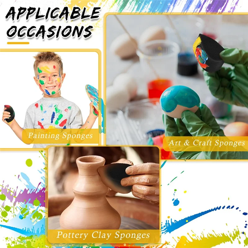 Face Paint Sponges Face Painting Black Sponges High Density For Art Work And Body Paint (24 Petals + 24 Half Moon) Easy To Use
Face Paint Sponges Face Painting Black Sponges High Density For Art Work And Body Paint (24 Petals + 24 Half Moon) Easy To Use