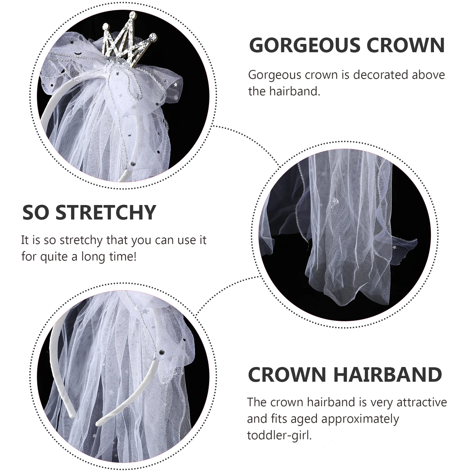 Princess Birthday Crown Hairb Girls Lightweight Comfortable Fabric Tiara Party Favors Sequins Hoops Accessories Veil Bow Hair
Princess Birthday Crown Hairb Girls Lightweight Comfortable Fabric Tiara Party Favors Sequins Hoops Accessories Veil Bow Hair