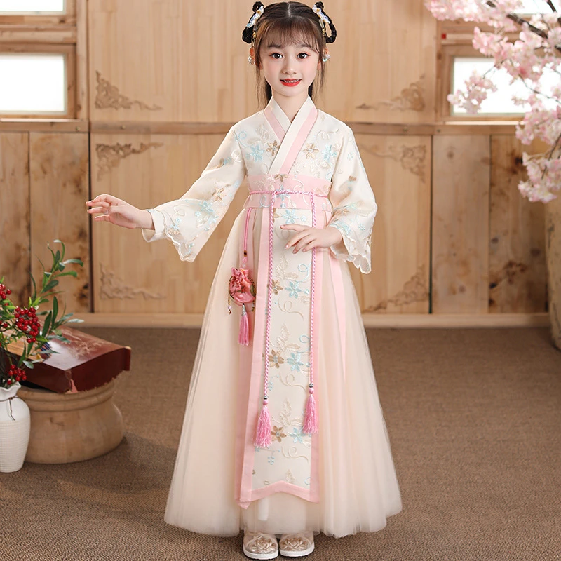 Детские костюмы для косплея Hanfu для девочек, платье для маленькой девочки, костюм принцессы Тан, традиционная китайская Новогодняя одежда Hanfu
Детские костюмы для косплея Hanfu для девочек, платье для маленькой девочки, костюм принцессы Тан, традиционная китайская Новогодняя одежда Hanfu
