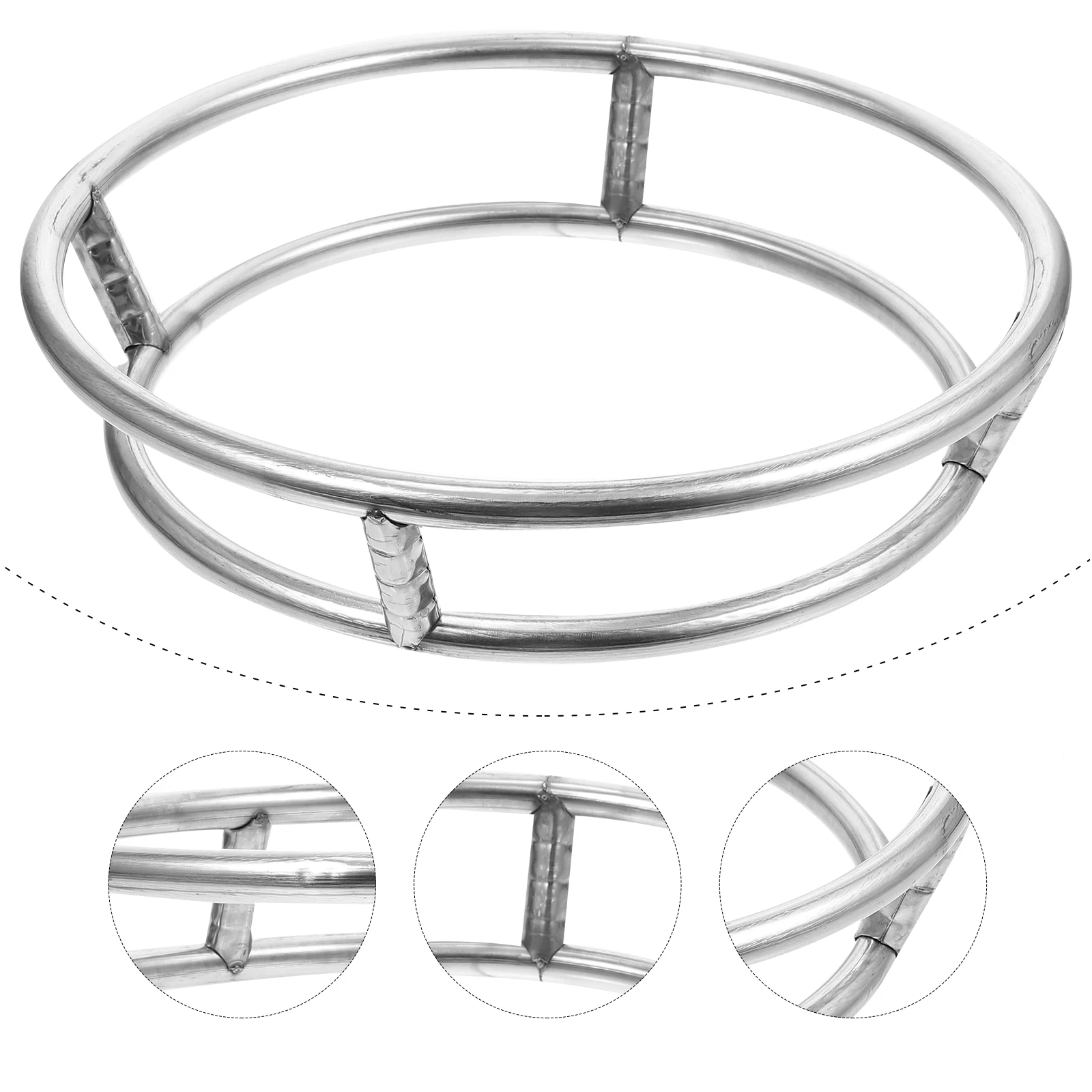 Hollow Design Round Pot Rack Stainless Steel Heat-Proof Wok Stand Strong Load-Bearing Anti-Slip Double Layer Ring Storage Rack
Hollow Design Round Pot Rack Stainless Steel Heat-Proof Wok Stand Strong Load-Bearing Anti-Slip Double Layer Ring Storage Rack