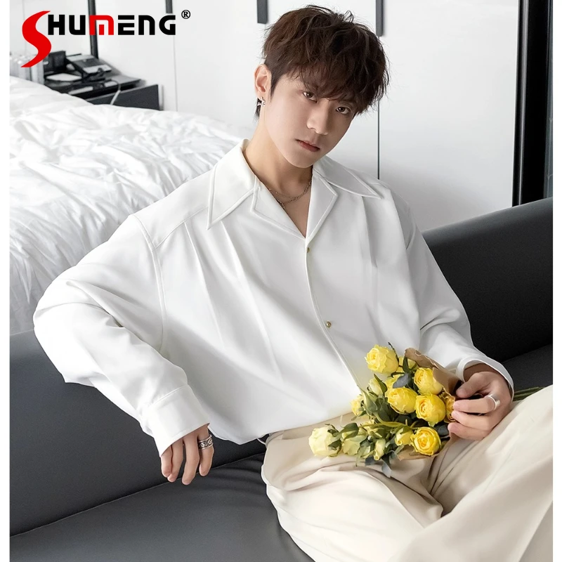 2025 Autumn New Men's Clothing Male Elegant Light Luxury Long Sleeve Shirts Men's Fashion Versatile High-end Solid Color Tops
2025 Autumn New Men's Clothing Male Elegant Light Luxury Long Sleeve Shirts Men's Fashion Versatile High-end Solid Color Tops