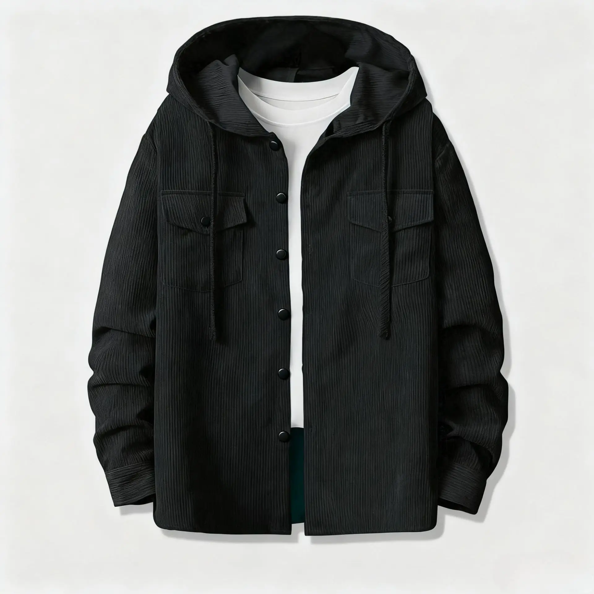 Spring Autumn Vintage Corduroy Hooded Shirt For Men Casual Loose Long Sleeve Hoodie Tops Fashion Double Pocket Sweatshirts
Spring Autumn Vintage Corduroy Hooded Shirt For Men Casual Loose Long Sleeve Hoodie Tops Fashion Double Pocket Sweatshirts