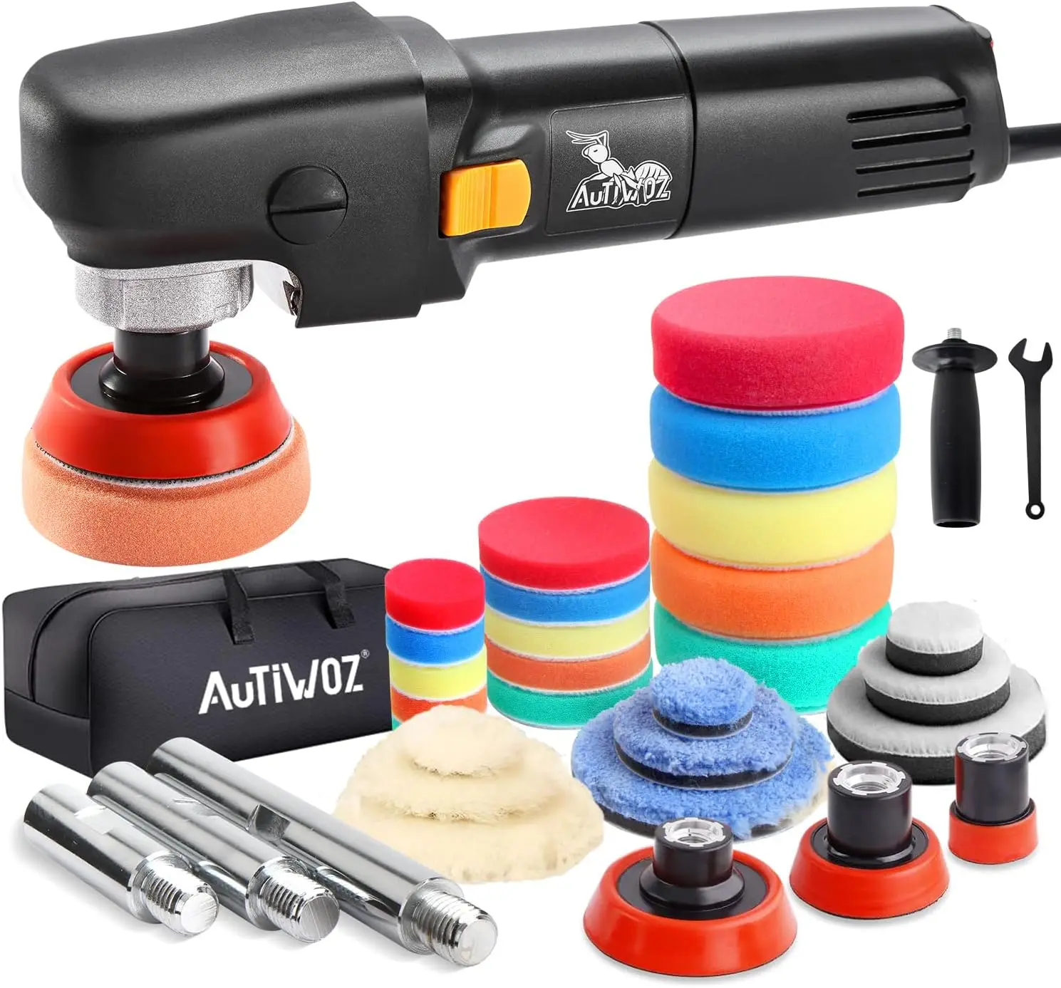 600W Rotary Polisher Machine with 33Pcs Kit, M14 Thread for Car Boat Sanding Polishing Waxing
600W Rotary Polisher Machine with 33Pcs Kit, M14 Thread for Car Boat Sanding Polishing Waxing