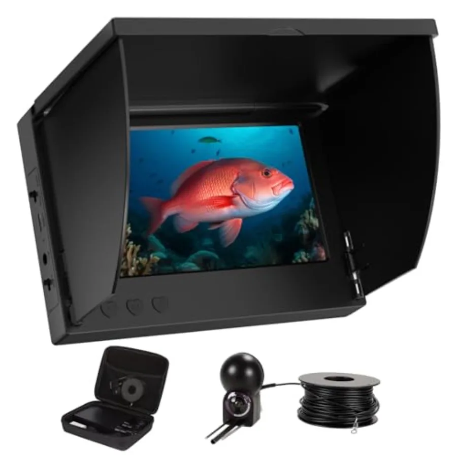 Underwater Fishing Camera 5 Inch 1000TVL IPS Monitor Fish Finder Wide Angle IP68 Waterproof Infrared Night Vision with 65ft Cab
Underwater Fishing Camera 5 Inch 1000TVL IPS Monitor Fish Finder Wide Angle IP68 Waterproof Infrared Night Vision with 65ft Cab