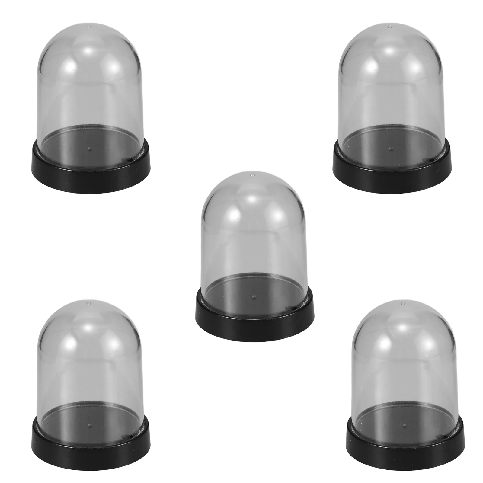 5 Sets The Circle Glass Bell Jar Decorative Dome Plastic Display Clear with Base
5 Sets The Circle Glass Bell Jar Decorative Dome Plastic Display Clear with Base