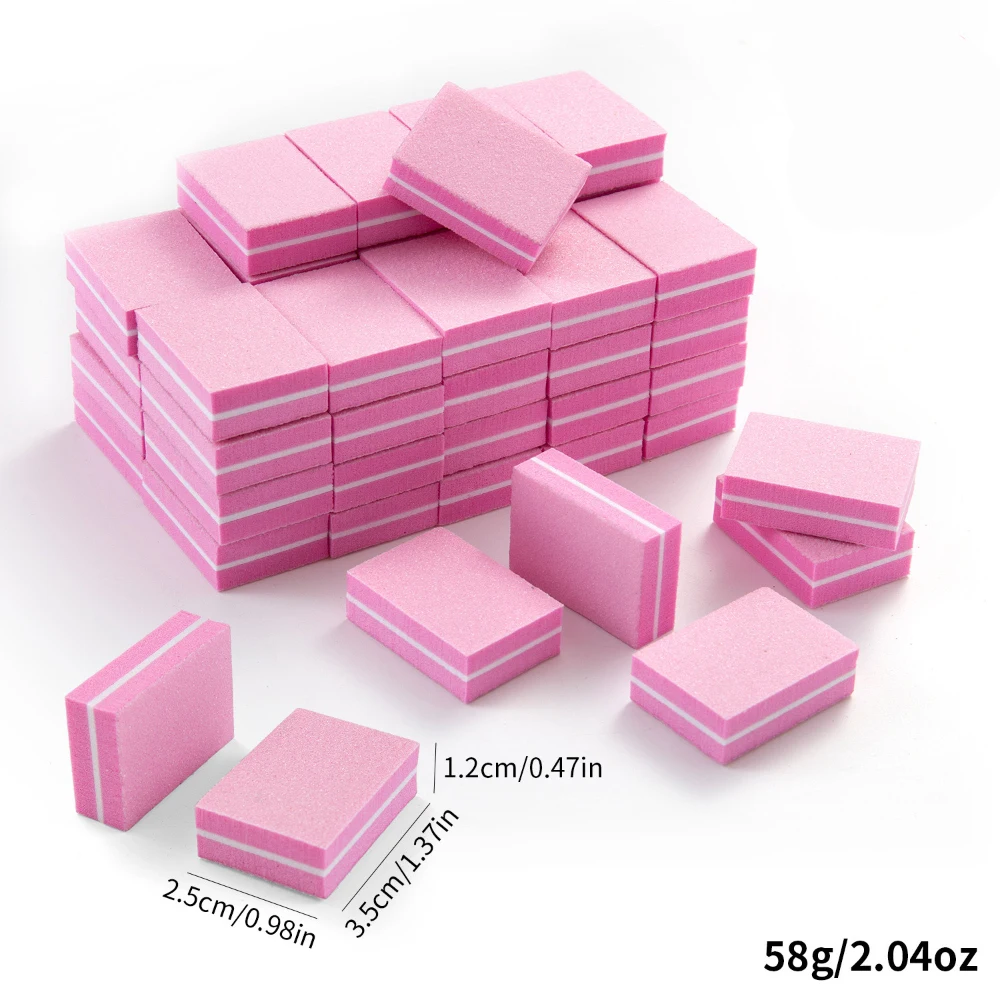 50Pcs/Set Mini Small Square Nail File Pink & Orange Sponge Nail Art Buffer Block Polish Double Sided Manicure Care Tools
50Pcs/Set Mini Small Square Nail File Pink & Orange Sponge Nail Art Buffer Block Polish Double Sided Manicure Care Tools
