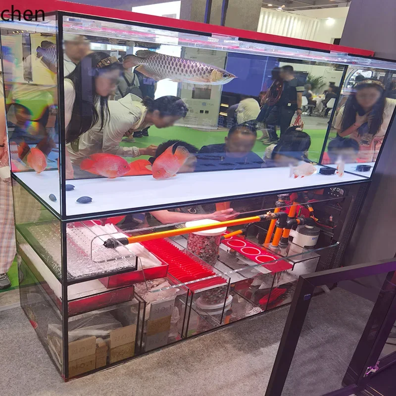tank without pipe fittings bottom filter fish tank medium and large screen ultra-white glass goldfish tank double layer
tank without pipe fittings bottom filter fish tank medium and large screen ultra-white glass goldfish tank double layer