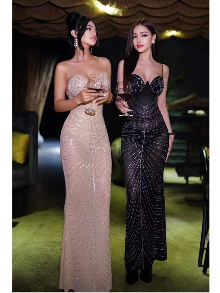 Sexy Black Mesh Beaded See-through Strap Mid-length Casual Evening Gown Bar Party Attractiveness Late-night Wear Polyester Sp...
Sexy Black Mesh Beaded See-through Strap Mid-length Casual Evening Gown Bar Party Attractiveness Late-night Wear Polyester Sp...