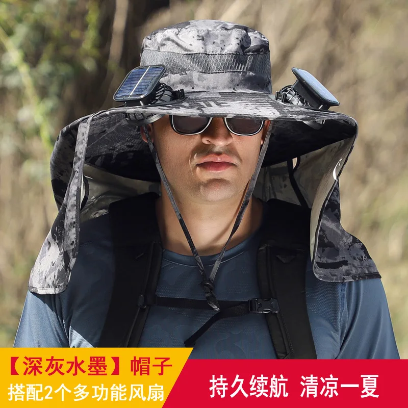 Men's Outdoor Sun Hat Large Neck Shawl Summer UV Protection Bucket Hat Solar Powered Rechargeable Fan High Wind Cooling 4f024
Men's Outdoor Sun Hat Large Neck Shawl Summer UV Protection Bucket Hat Solar Powered Rechargeable Fan High Wind Cooling 4f024