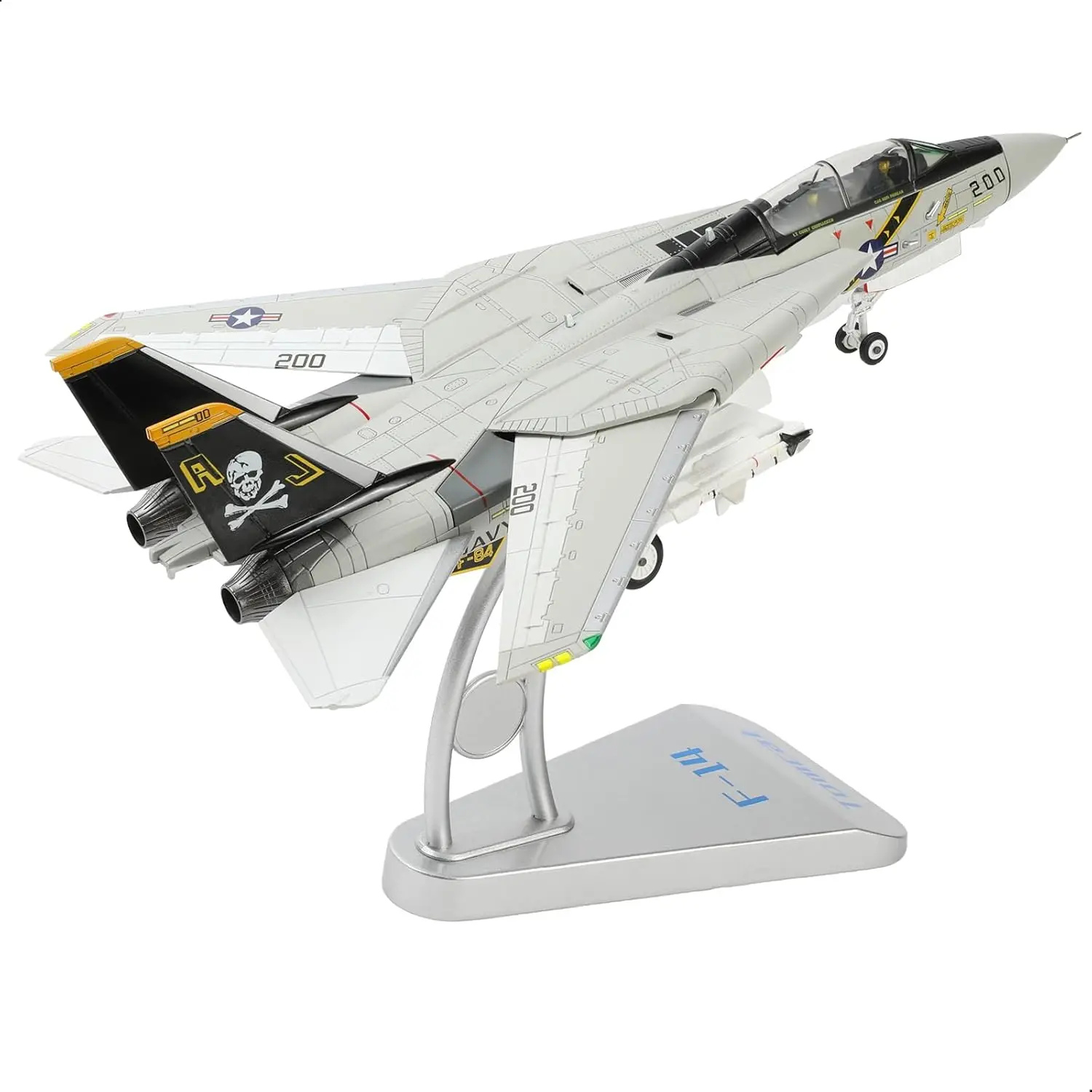F-14 Tomcat VF-84 1/72 Scale Die-Cast Metal Pre-Built Fighter Jet Model with Detachable Missiles Fins Military Enthusiasts Gift
F-14 Tomcat VF-84 1/72 Scale Die-Cast Metal Pre-Built Fighter Jet Model with Detachable Missiles Fins Military Enthusiasts Gift