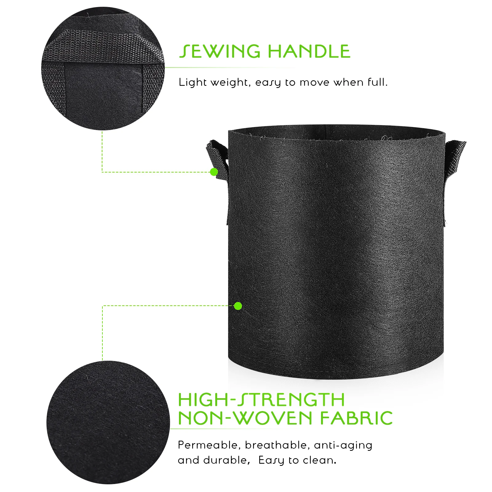 12 Pcs Bag Plant Grow Bags Garden Pots Flower Planting for Vegetables Non-woven Fabric Container
12 Pcs Bag Plant Grow Bags Garden Pots Flower Planting for Vegetables Non-woven Fabric Container