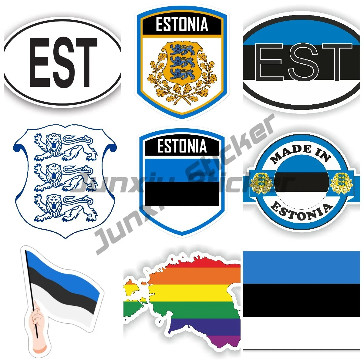 Creative EST Estonian National Flag Personalized Car Sticker Suitable for Motorcycle Helmets, Bicycle TV Decals
Creative EST Estonian National Flag Personalized Car Sticker Suitable for Motorcycle Helmets, Bicycle TV Decals