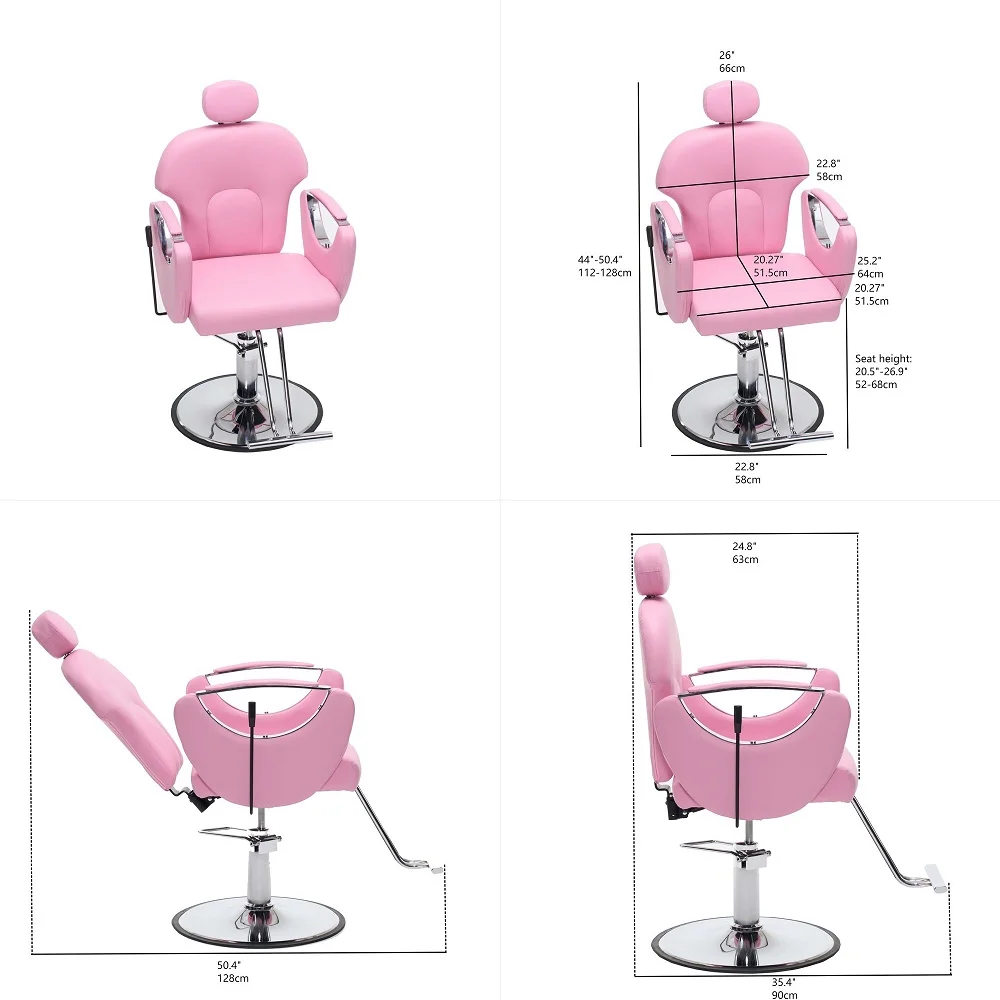 Salon Chair for Hair Stylist, Height Adjustable Hydraulic Hair Reclining Salon Chairs, 360 Degrees Rotation, MultiFunction Sham
Salon Chair for Hair Stylist, Height Adjustable Hydraulic Hair Reclining Salon Chairs, 360 Degrees Rotation, MultiFunction Sham