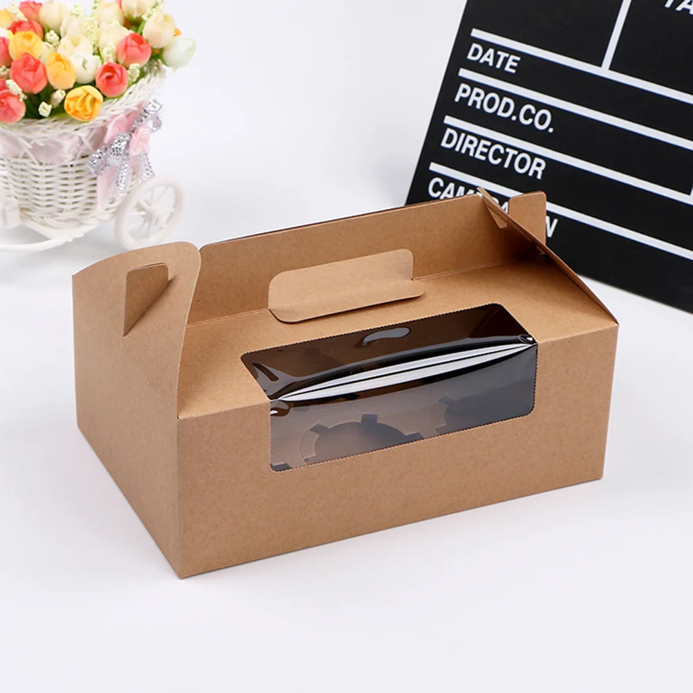 8PCS 6 Cavity Cupcake Box Dessert Treat Holder Portable Paper Containers Bakery Cake Carriers (Kraft Paper)
8PCS 6 Cavity Cupcake Box Dessert Treat Holder Portable Paper Containers Bakery Cake Carriers (Kraft Paper)