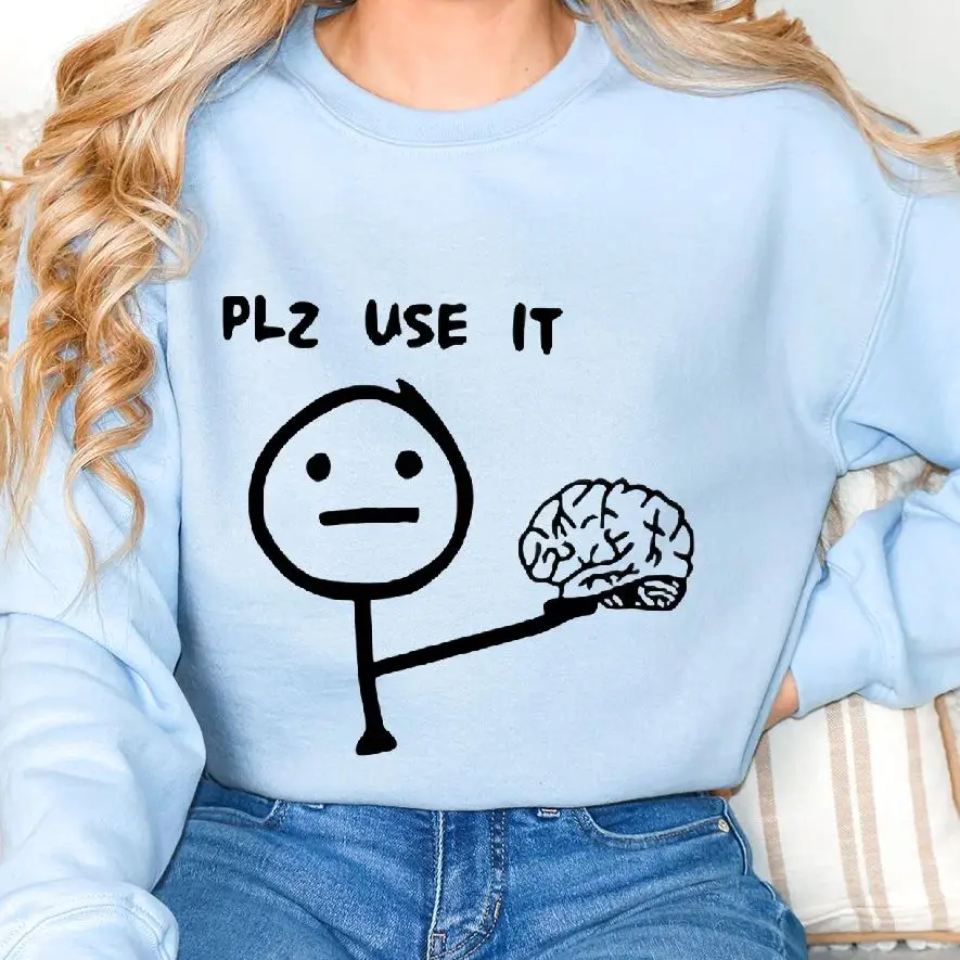 Unisex Sweatshirt Long Sleeves Casual Hoodies Stylish Pullover Daily Wear Multiple Colors Versatile PLZ Use IT Brain Funny
Unisex Sweatshirt Long Sleeves Casual Hoodies Stylish Pullover Daily Wear Multiple Colors Versatile PLZ Use IT Brain Funny
