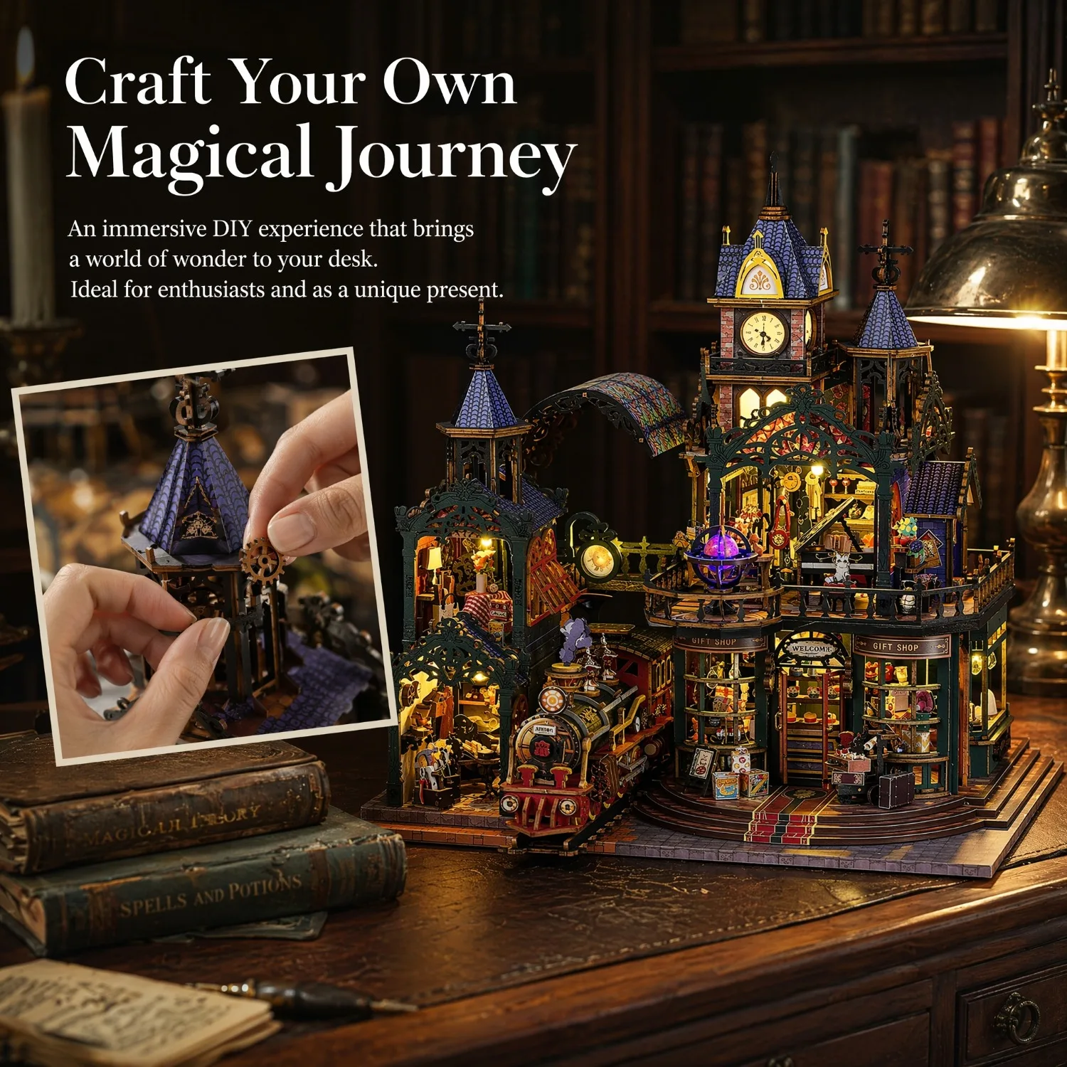 DIY Wooden Miniature Building Kits Rail-track Secluded City Doll Houses with Furniture Casa Magic Dollhouses for Friends Gifts
DIY Wooden Miniature Building Kits Rail-track Secluded City Doll Houses with Furniture Casa Magic Dollhouses for Friends Gifts