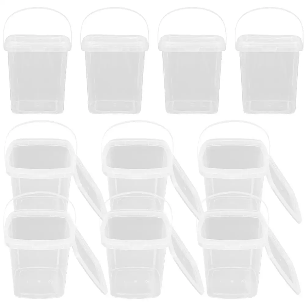 10 Pcs Square Ice Cream Bucket Storage Bin with Lid Buckets Pp Clear for Drinks Homemade Containers
10 Pcs Square Ice Cream Bucket Storage Bin with Lid Buckets Pp Clear for Drinks Homemade Containers