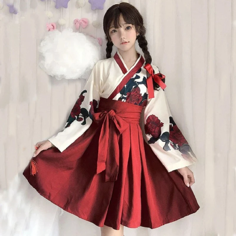 Japanese Kimono Sakura Girl Japanese Style Floral Print Vintage Dress Woman Oriental Camellia Love Costume Haori Yukata Asian Cl
Japanese Kimono Sakura Girl Japanese Style Floral Print Vintage Dress Woman Oriental Camellia Love Costume Haori Yukata Asian Cl