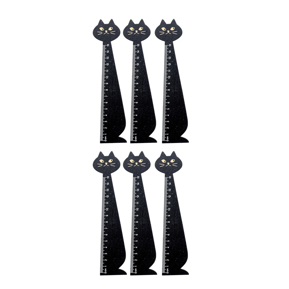 6pcs Cartoon Cat Shape Wooden Ruler Black School Supplies Measuring Drawing Straight Lines Childrens Ruler Cute Stationery
6pcs Cartoon Cat Shape Wooden Ruler Black School Supplies Measuring Drawing Straight Lines Childrens Ruler Cute Stationery