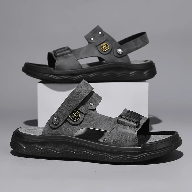 Sandals men's summer new fashionable casual leather breathable soft soled beach shoes external wear dual-use casual sandals
Sandals men's summer new fashionable casual leather breathable soft soled beach shoes external wear dual-use casual sandals
