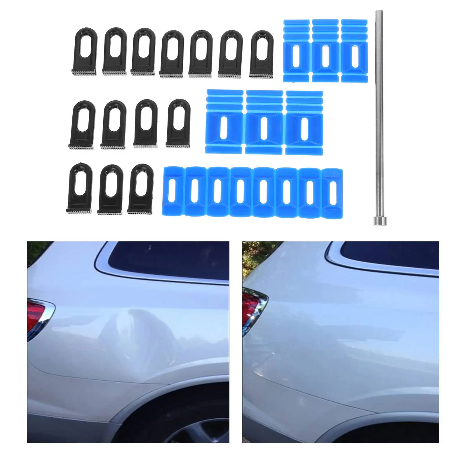 1Set Auto Dent Puller Kit Car Dent Removal Tools High Durability Stainless Steel Small Large Dents Hail Damage Fix
1Set Auto Dent Puller Kit Car Dent Removal Tools High Durability Stainless Steel Small Large Dents Hail Damage Fix