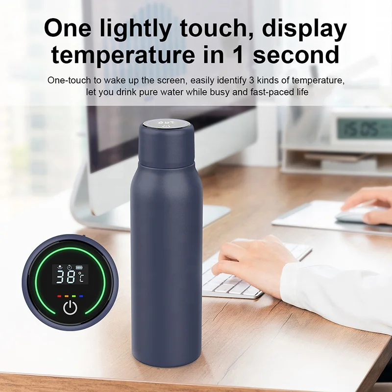 UV Light Smart Temperature Display LED Gift Mug 304 Double Layer UVC Sterilization Water Bottle 600ml Updated Sanitizing Cups
UV Light Smart Temperature Display LED Gift Mug 304 Double Layer UVC Sterilization Water Bottle 600ml Updated Sanitizing Cups