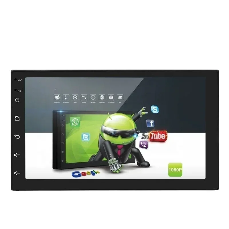 Android Radio System 7 Inch 2 Din Car Player GPS Navigation With WIFI Car Video