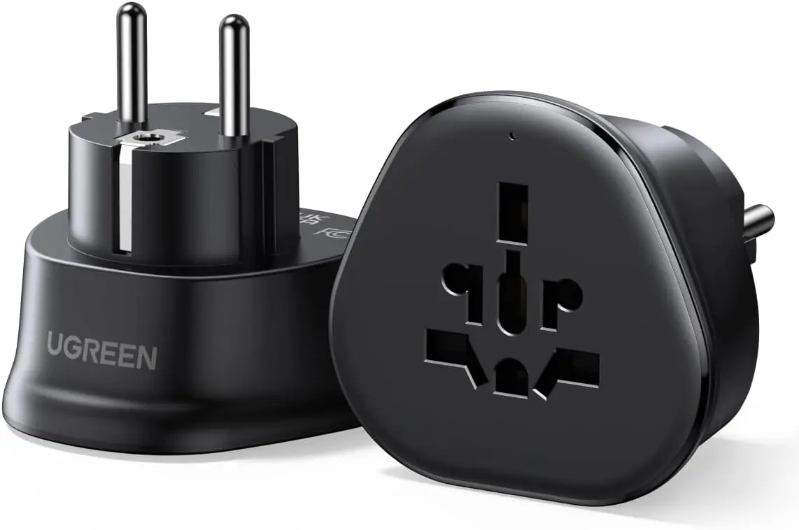 Travel Adapter US/UK/AU to EU Type F, 200+ Countries, Compact & Safe
Travel Adapter US/UK/AU to EU Type F, 200+ Countries, Compact & Safe
