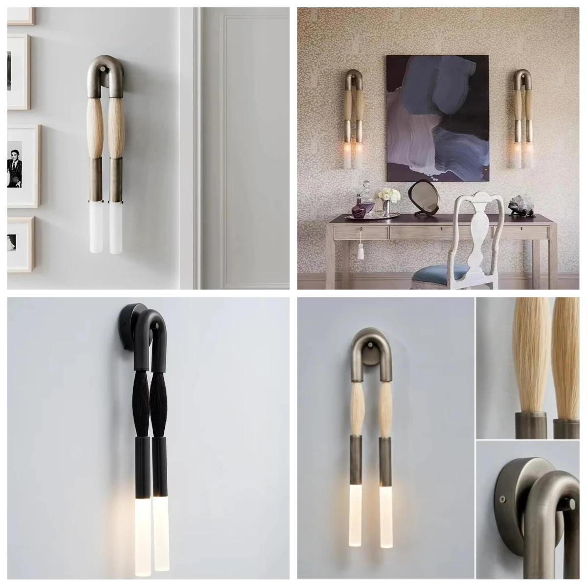 *(2-piece set)Postmodern Designer Retro Style Iron Wall Sconce Light LED Bedside Lamp for Hotel Bedroom & Living Room gla
*(2-piece set)Postmodern Designer Retro Style Iron Wall Sconce Light LED Bedside Lamp for Hotel Bedroom & Living Room gla