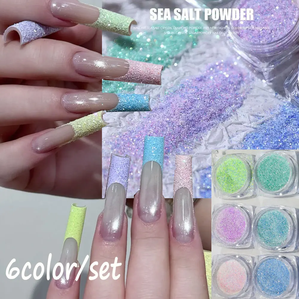 6 Colors Macaron Sugar Nail Glitter Powder Pastel Candy Color Shimmer Nail Pigment Dust for Gradient, Ombre, Sugar Effect Nails
6 Colors Macaron Sugar Nail Glitter Powder Pastel Candy Color Shimmer Nail Pigment Dust for Gradient, Ombre, Sugar Effect Nails