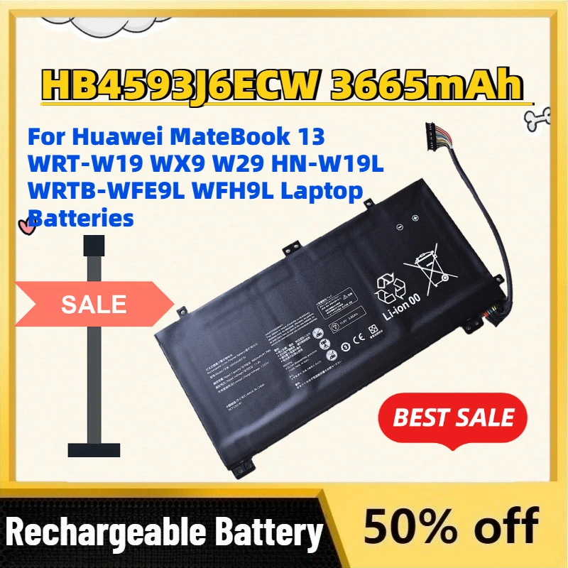 High-Quality HB4593J6ECW 3665mAh 11.4V Battery for Huawei MateBook 13 WRT-W19 WX9 W29 HN-W19L WRTB-WFE9L WFH9L Laptop Batteries
High-Quality HB4593J6ECW 3665mAh 11.4V Battery for Huawei MateBook 13 WRT-W19 WX9 W29 HN-W19L WRTB-WFE9L WFH9L Laptop Batteries