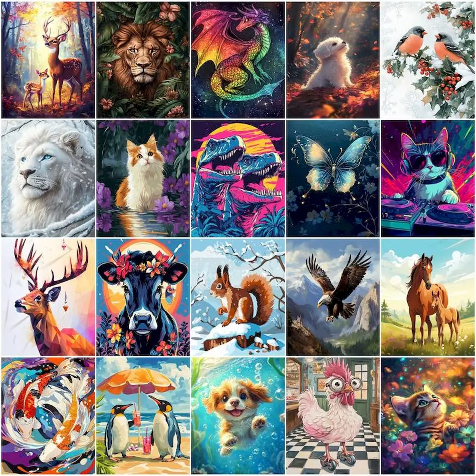 GATYZTORY Painting By Numbers Oil Animals Canvas Picture Draw Adult Coloring Arts And Crafts Picture Drawing Gift Oil Home Decor
GATYZTORY Painting By Numbers Oil Animals Canvas Picture Draw Adult Coloring Arts And Crafts Picture Drawing Gift Oil Home Decor