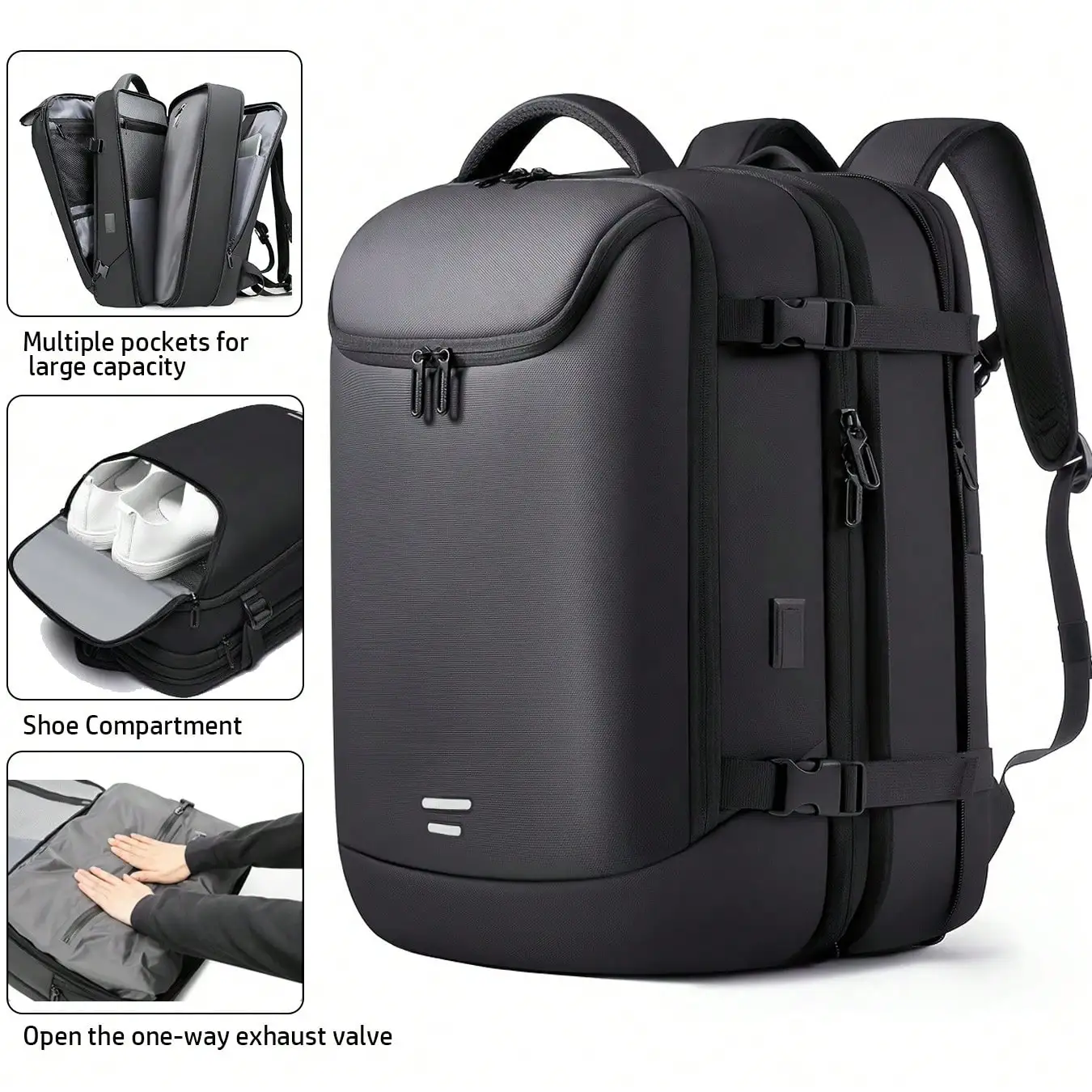 Large Capacity Backpack, Multi-Functional Business Travel Backpack, With Shoe Compartment And USB Charging Port, Unisex Lightweight Everyday Vacuum Compression Bag Backpack, Portable Backpack For Business Trips And Travel.
Large Capacity Backpack, Multi-Functional Business Travel Backpack, With Shoe Compartment And USB Charging Port, Unisex Lightweight Everyday Vacuum Compression Bag Backpack, Portable Backpack For Business Trips And Travel.