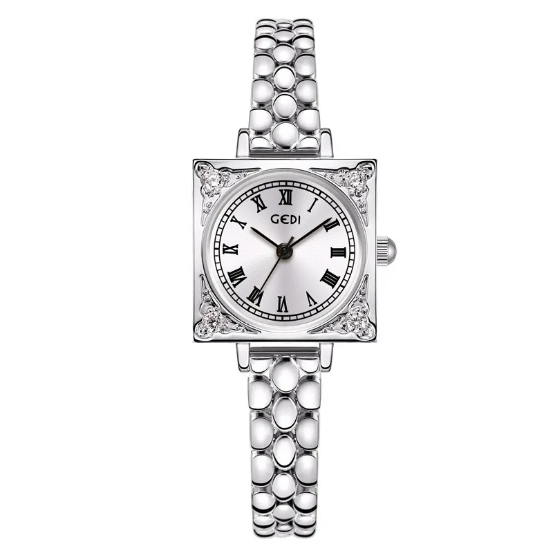 Женские кварцевые часы в стиле ретро, средневековые изысканные маленькие женские часы с квадратной пластиной, легкие роскошные водонепроницаемые женские часы
Женские кварцевые часы в стиле ретро, средневековые изысканные маленькие женские часы с квадратной пластиной, легкие роскошные водонепроницаемые женские часы