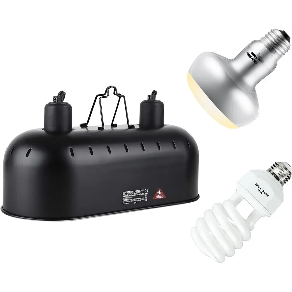 15-дюймовый двойной светильник для рептилий, максимальная мощность 150 Вт, с лампой для обогрева 100 Вт и УФБ-лампой 26 Вт.
15-дюймовый двойной светильник для рептилий, максимальная мощность 150 Вт, с лампой для обогрева 100 Вт и УФБ-лампой 26 Вт.