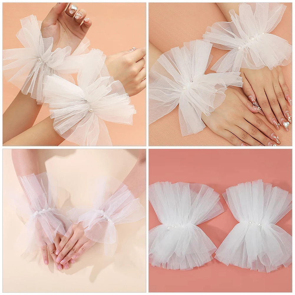 Princess Sleeves Ruffles Pearl Wrist Cuffs White Stylish Fake Sleeves Elegant Gloves Long Lasting Material Chic
Princess Sleeves Ruffles Pearl Wrist Cuffs White Stylish Fake Sleeves Elegant Gloves Long Lasting Material Chic