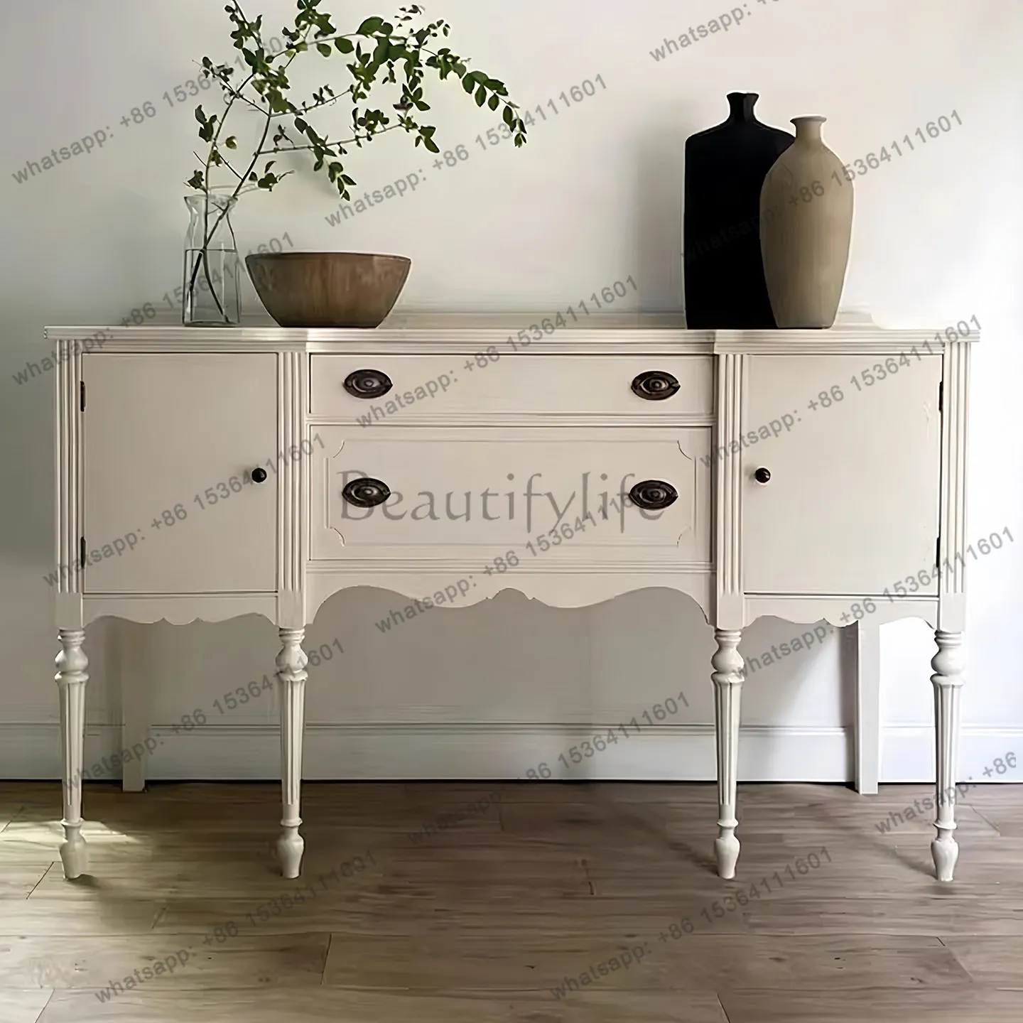 Cream wind solid wood porch cabinet foyer engraved dining side locker can be customized
Cream wind solid wood porch cabinet foyer engraved dining side locker can be customized