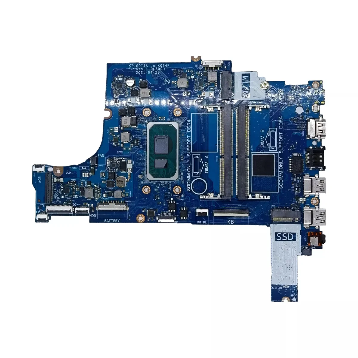 0F3DD5 F3DD5 For Dell Inspiron 3501 Laptop Motherbroad GDI4A LA-K034P i7-1165G7 100% Full Tested
0F3DD5 F3DD5 For Dell Inspiron 3501 Laptop Motherbroad GDI4A LA-K034P i7-1165G7 100% Full Tested