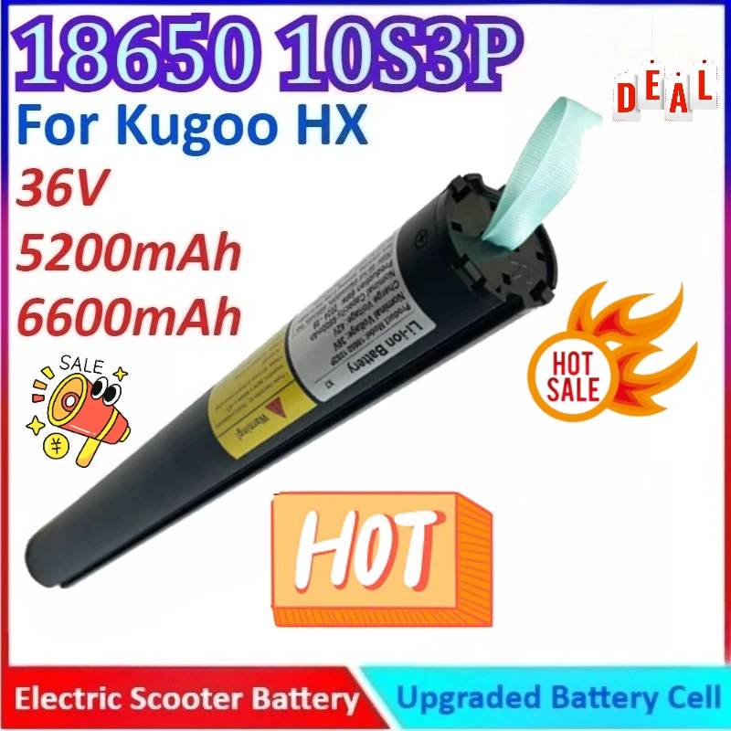 New 5200mAh/6600mAh 36V 18650 10S3P Electric Scooter Rechargeable General-purpose Battery for Kugoo HX
New 5200mAh/6600mAh 36V 18650 10S3P Electric Scooter Rechargeable General-purpose Battery for Kugoo HX