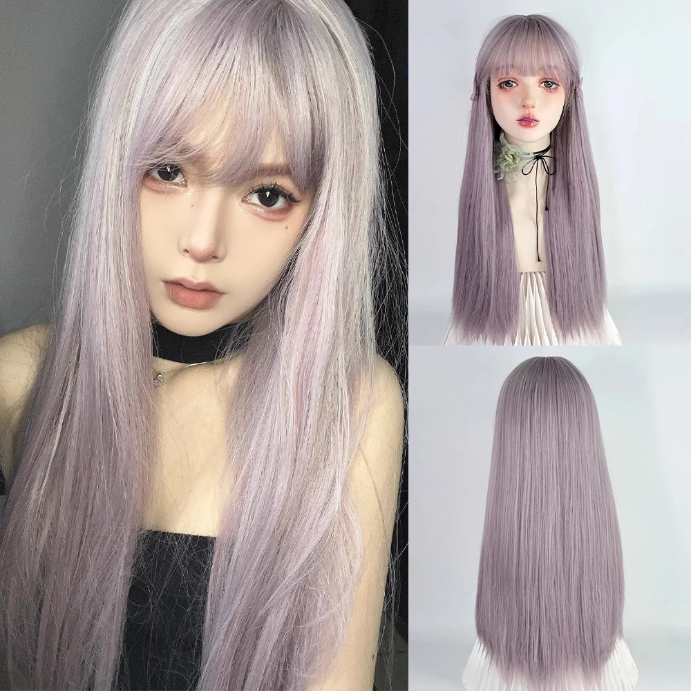 Синтетический длинный прямой серый фиолетовый женский парик с челкой, средняя часть, пушистый парик Лолиты для косплея для повседневной вечеринки
Синтетический длинный прямой серый фиолетовый женский парик с челкой, средняя часть, пушистый парик Лолиты для косплея для повседневной вечеринки