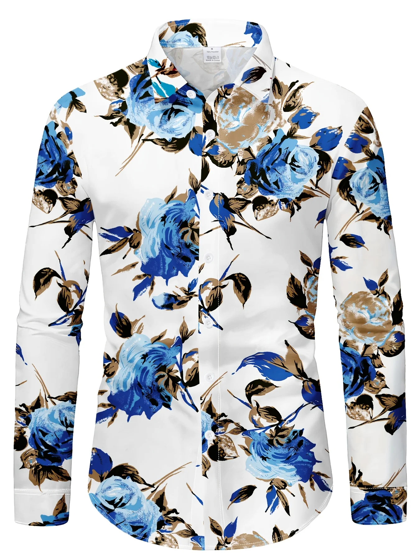 Men's Business Casual Long Sleeve Shirt - Floral Print With Roses Classic Collar Button-Up Regular Fit Spring Casual Shirts
Men's Business Casual Long Sleeve Shirt - Floral Print With Roses Classic Collar Button-Up Regular Fit Spring Casual Shirts